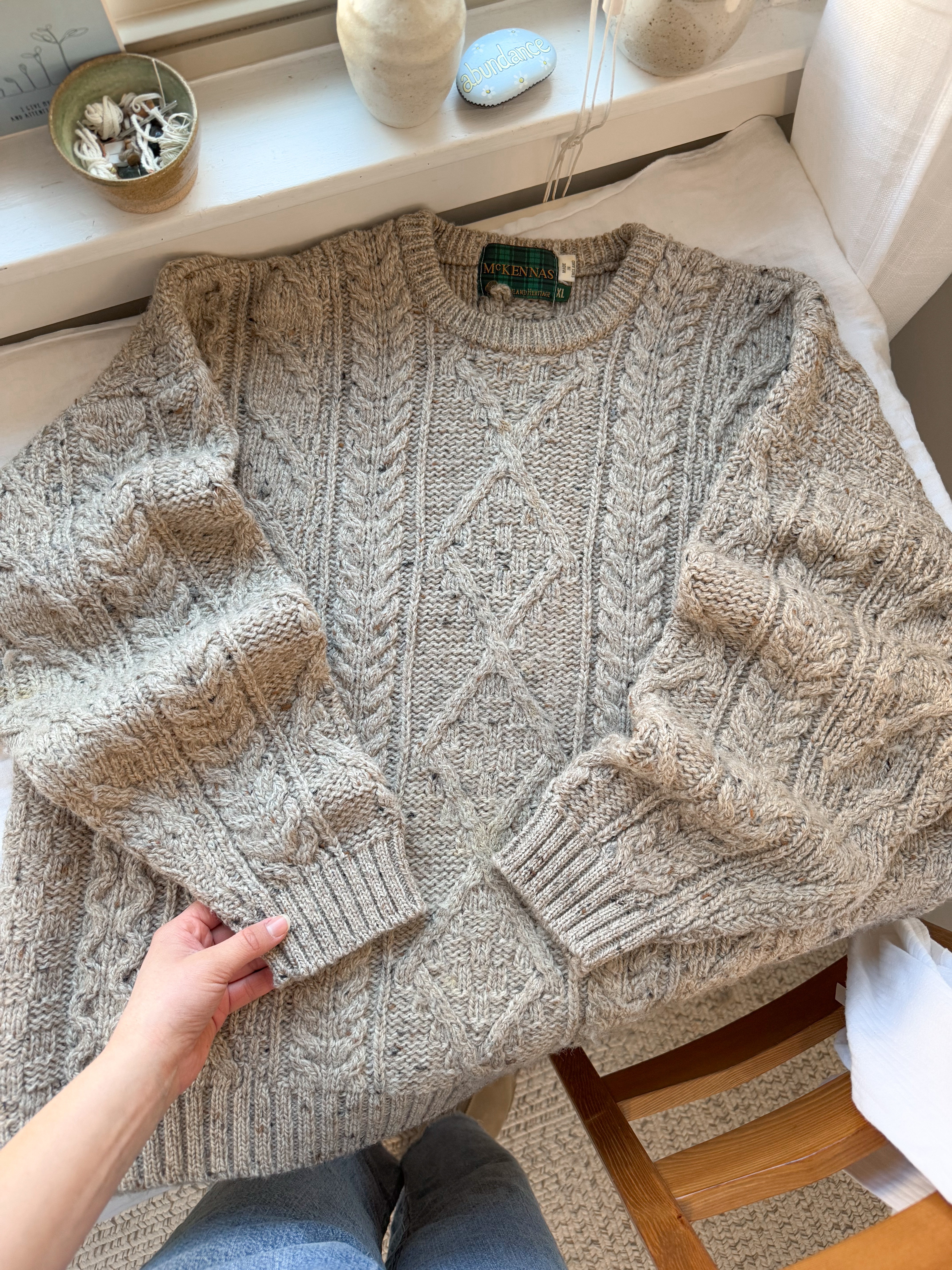 The Speckled Reading Nook Sweater (XL)