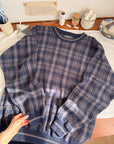 The Navy & Grey Plaid Sweater (XLT)