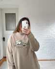 The Fuzzy Festive Cabin Crewneck (L)