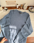 The Stone Blue Textured Sweater (L)