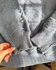 The Stone Blue Textured Sweater (L)
