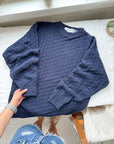 The Navy Basket Weave Sweater (M)