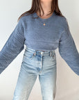 The Stone Blue Textured Sweater (L)