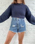 The Navy Basket Weave Sweater (M)