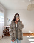 The Academic Plaid Cardigan (XL)