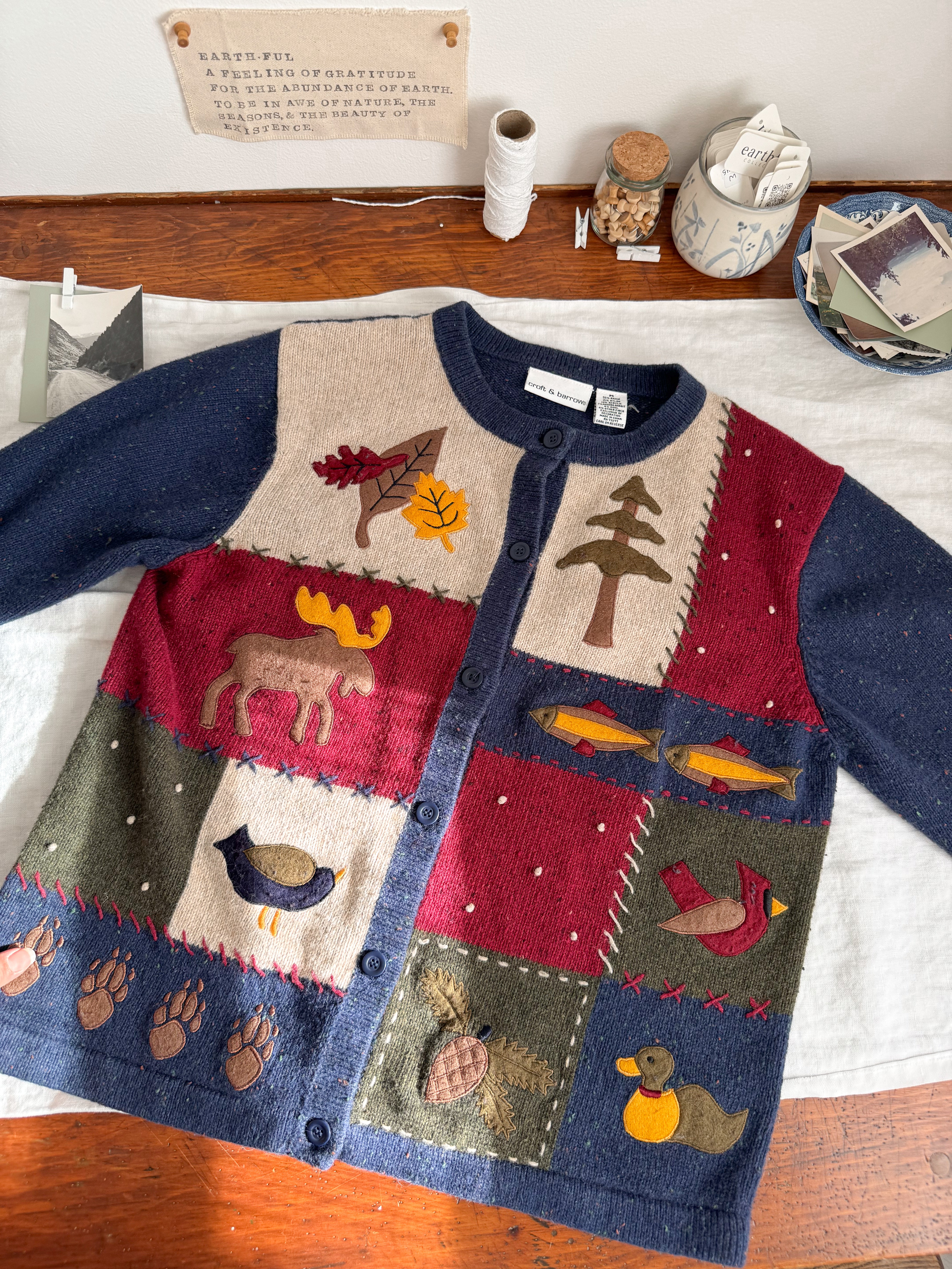 The Woodsy Novelty Cardigan (M)
