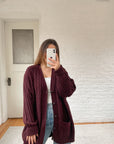 The Maroon Cable Knit Cardi (XL)