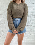 The Olive Henley Sweater (XL)