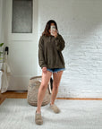 The Olive Henley Sweater (XL)