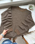 The Brown Toned Squiggle Sweater (XL)