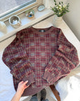 The Maroon Plaid Sweater (L)