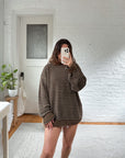 The Brown Toned Squiggle Sweater (XL)