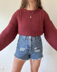 The Currant Textured Sweater (L)