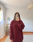 The Currant Textured Sweater (L)