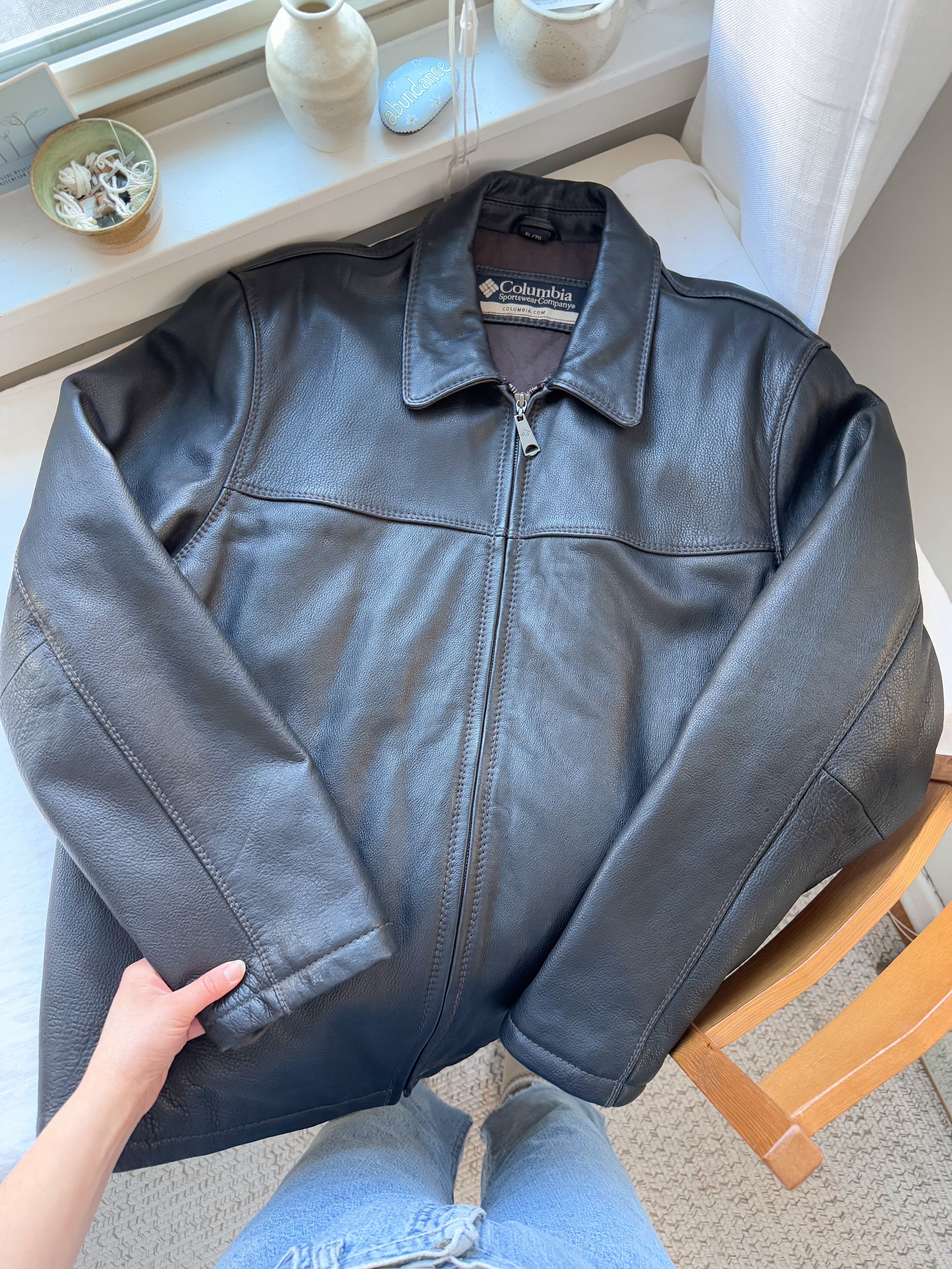The Warm &amp; Cozy Leather Jacket (XL)