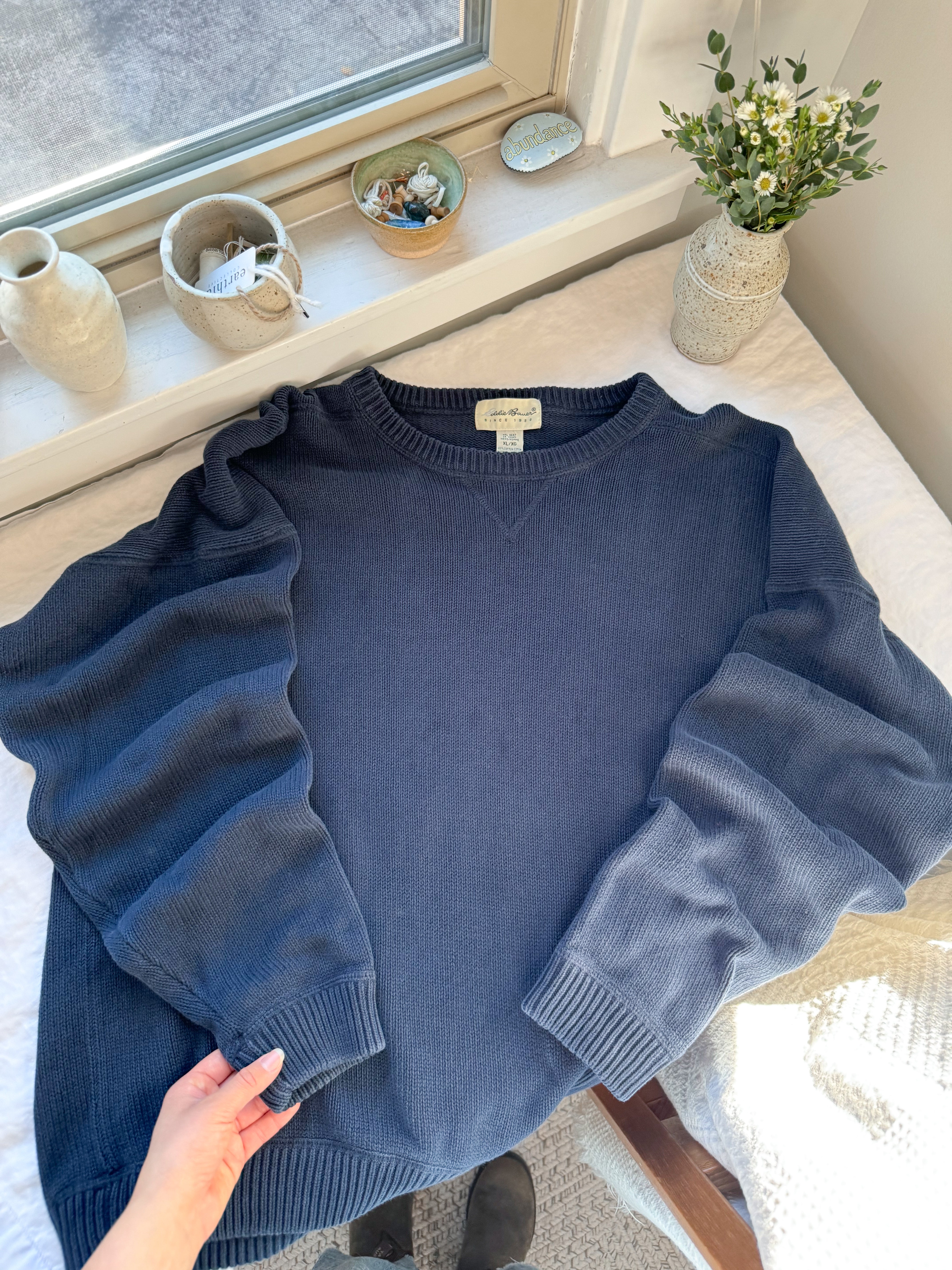 The Navy Knit Sweater (XL)