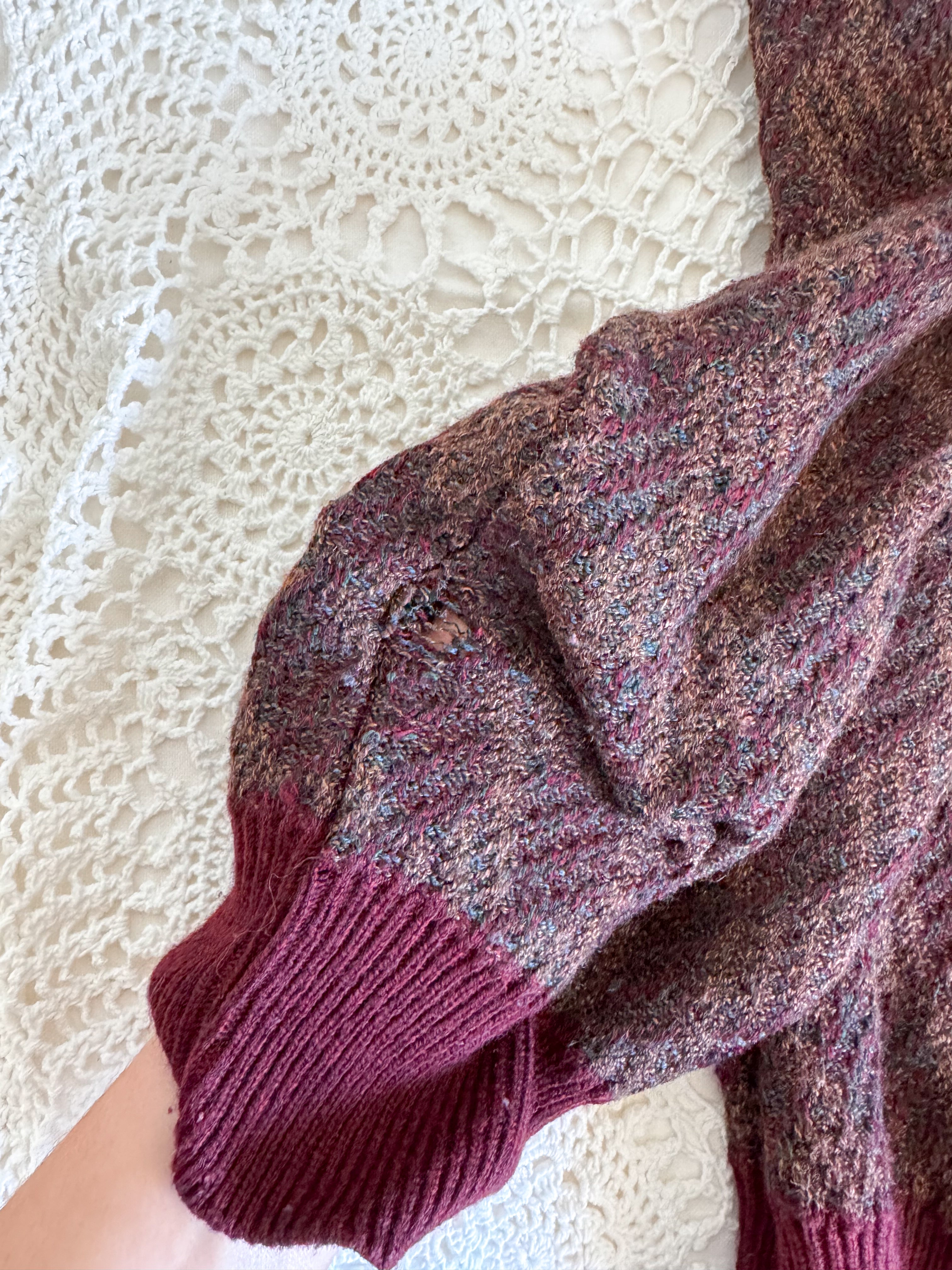 The Changing Leaf Henley Sweater (L)