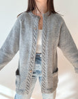 The Earl Grey Wool Knit Cardigan (L)