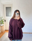 The Maroon Checkered Sweater (XL)