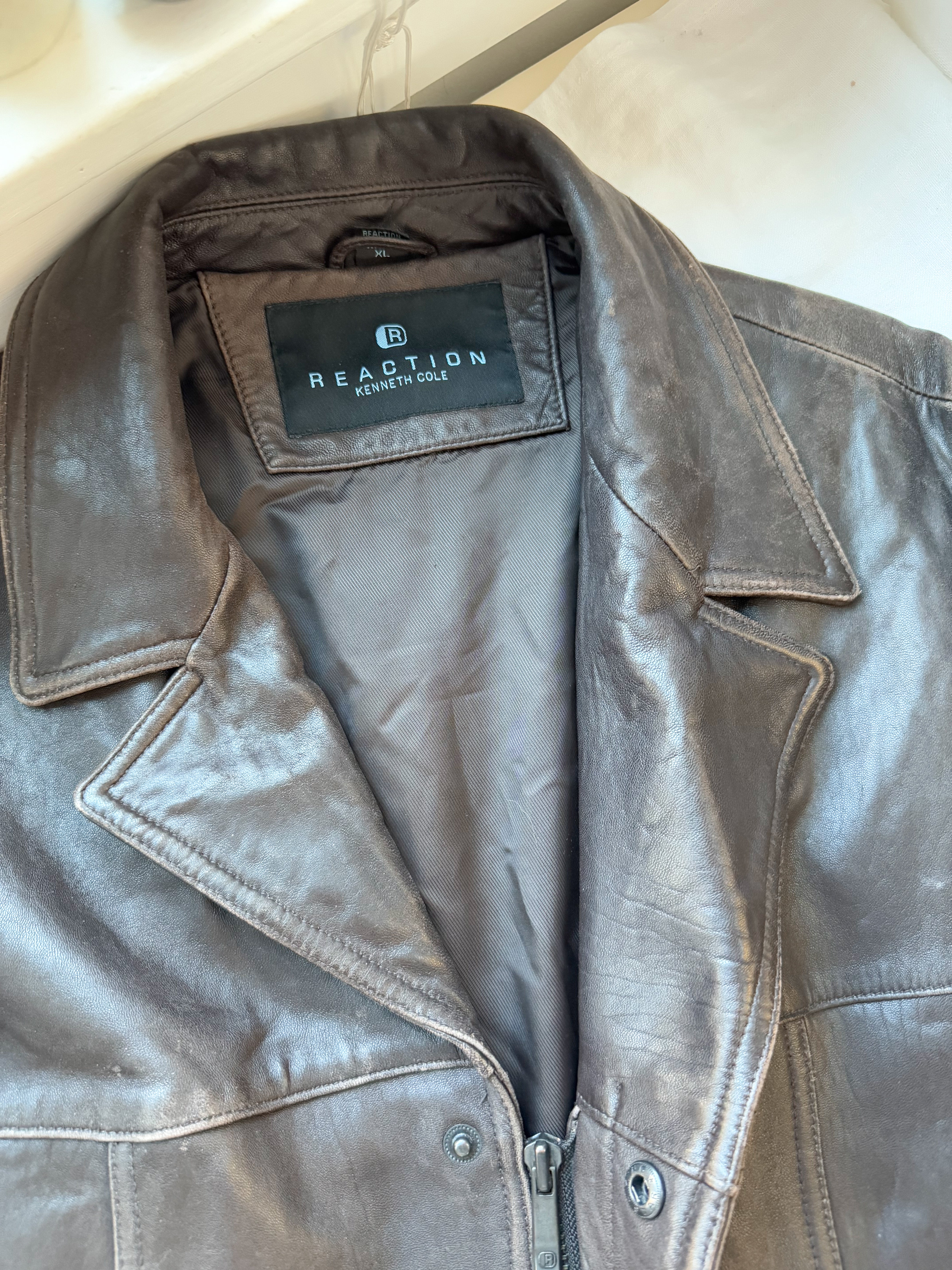 The Chocolate Brown Leather Jacket (XL)
