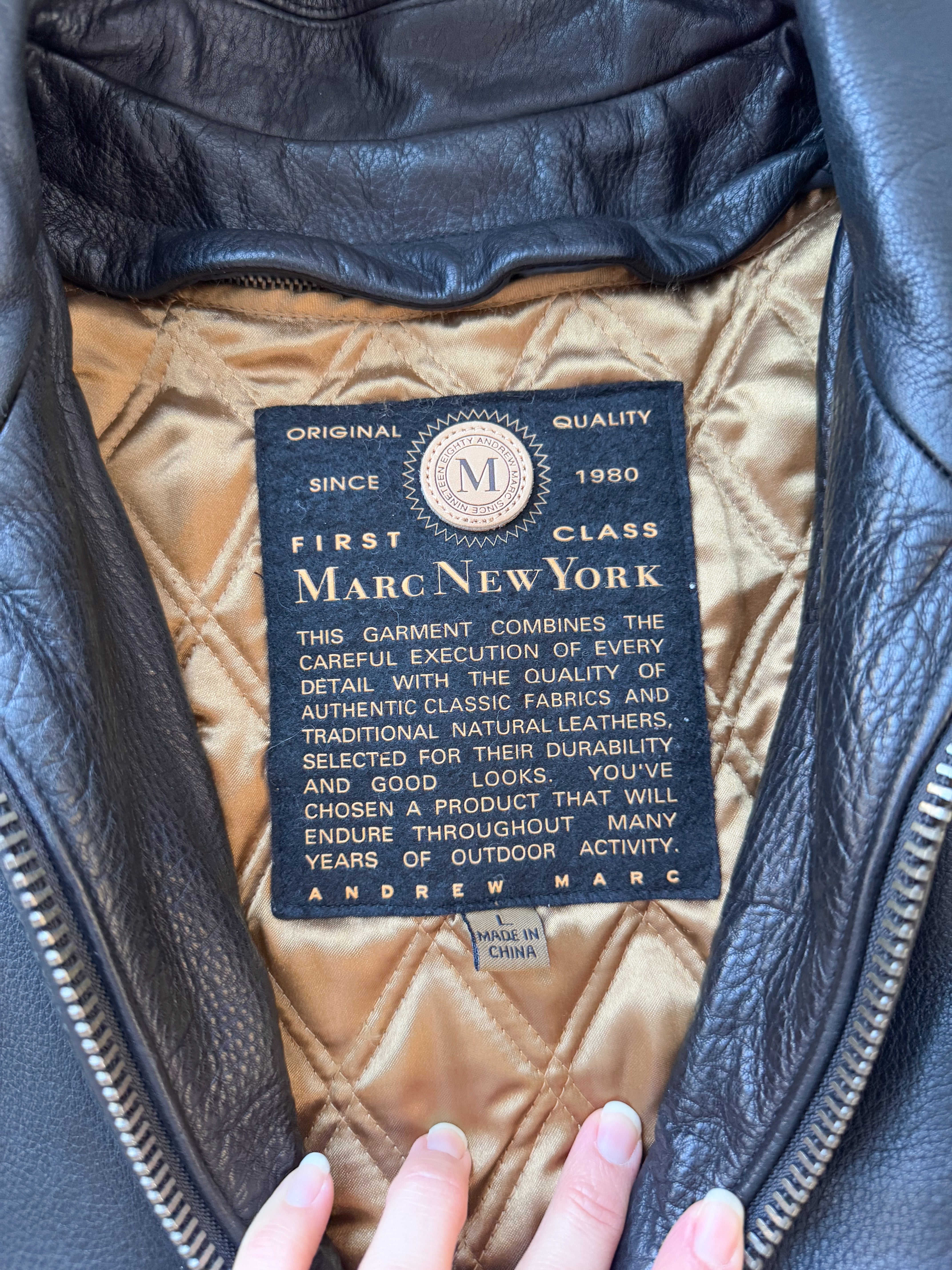 The Grease Lightning Leather Bomber Jacket (L)