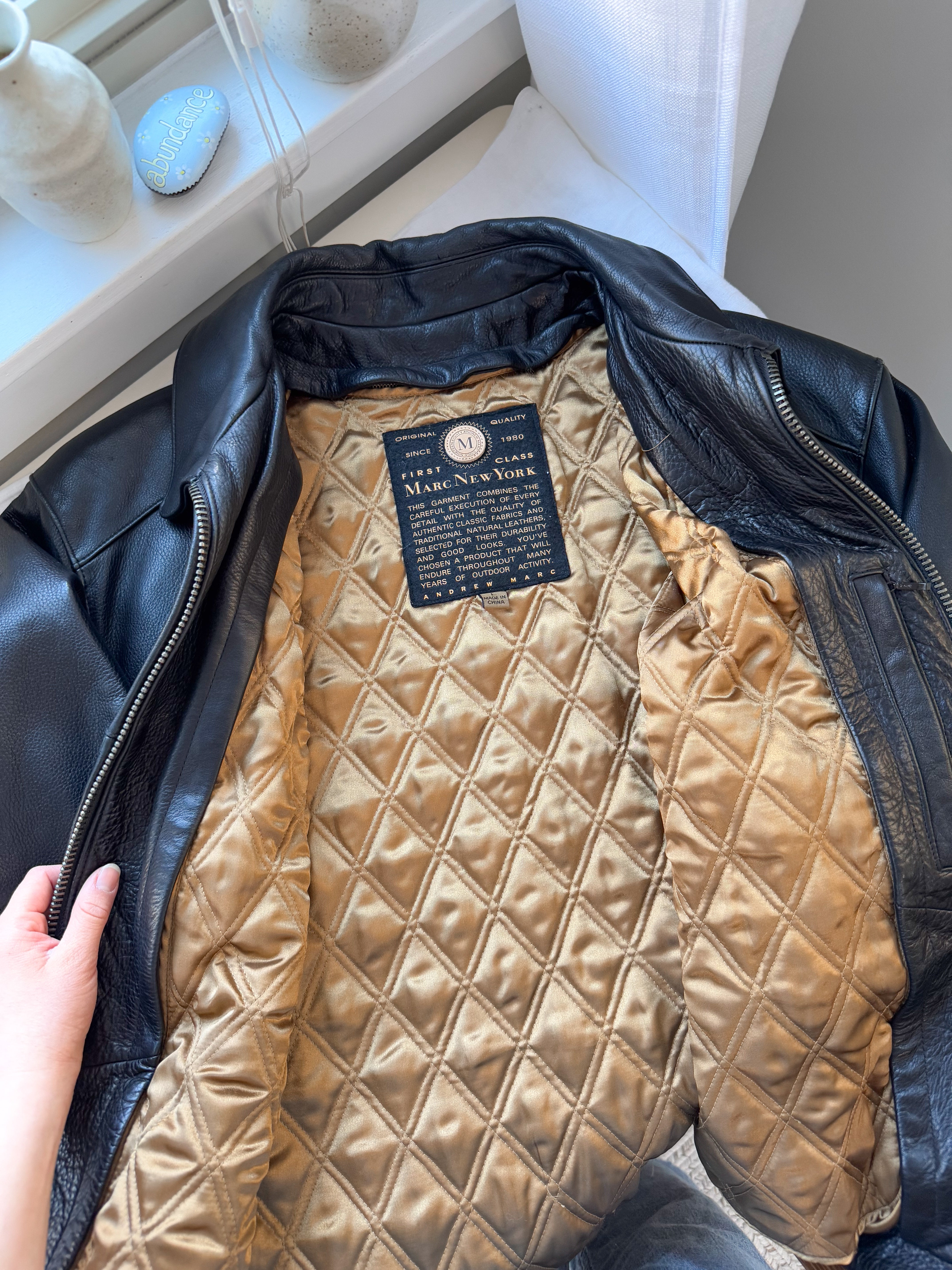 The Grease Lightning Leather Bomber Jacket (L)
