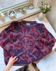 The Purple & Red Abstract Sweater (L)