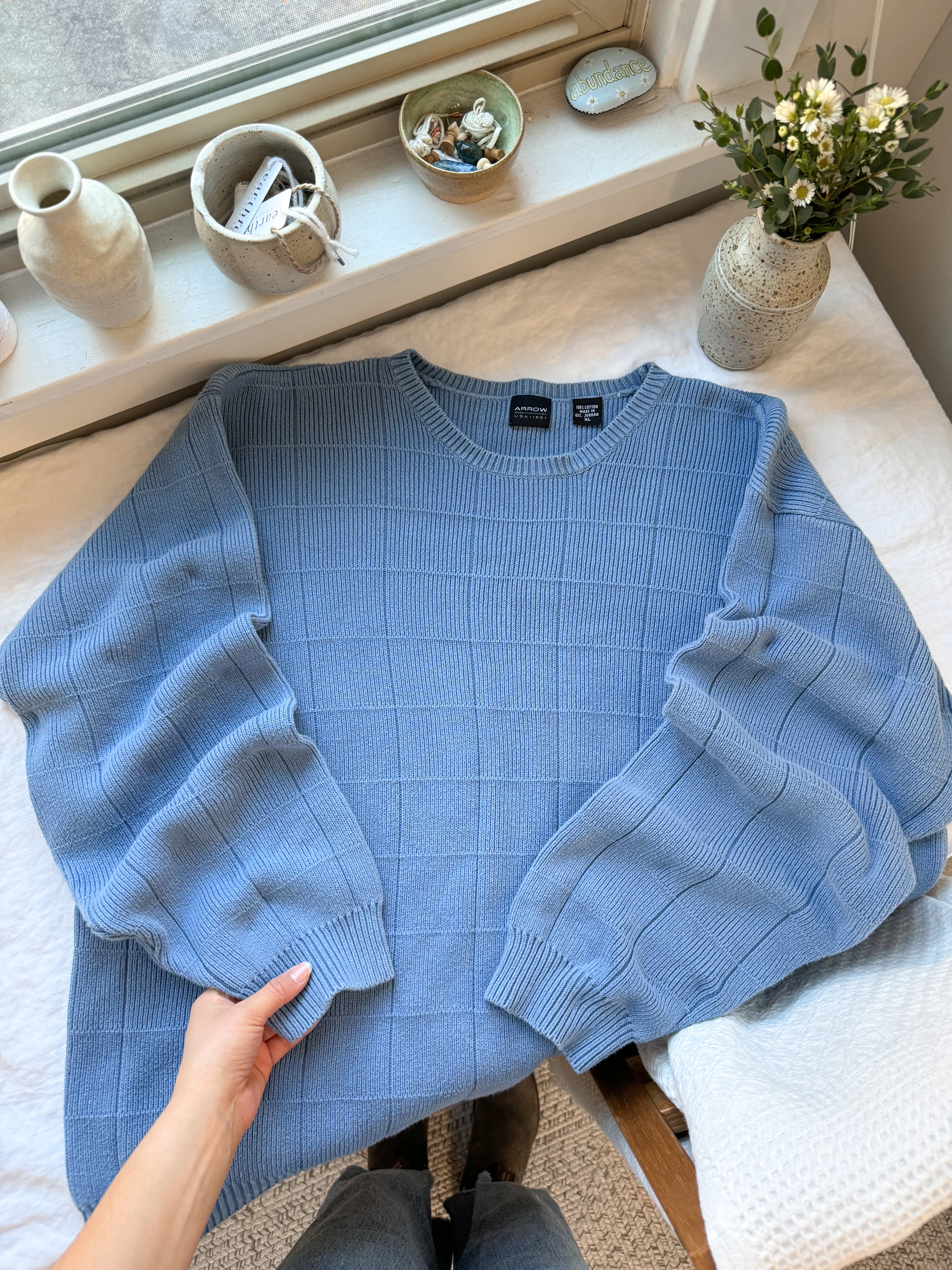 The Blue Checkered Sweater (XL)