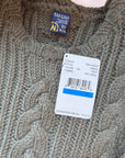 The Chunky Green Cable Knit Sweater (XL)