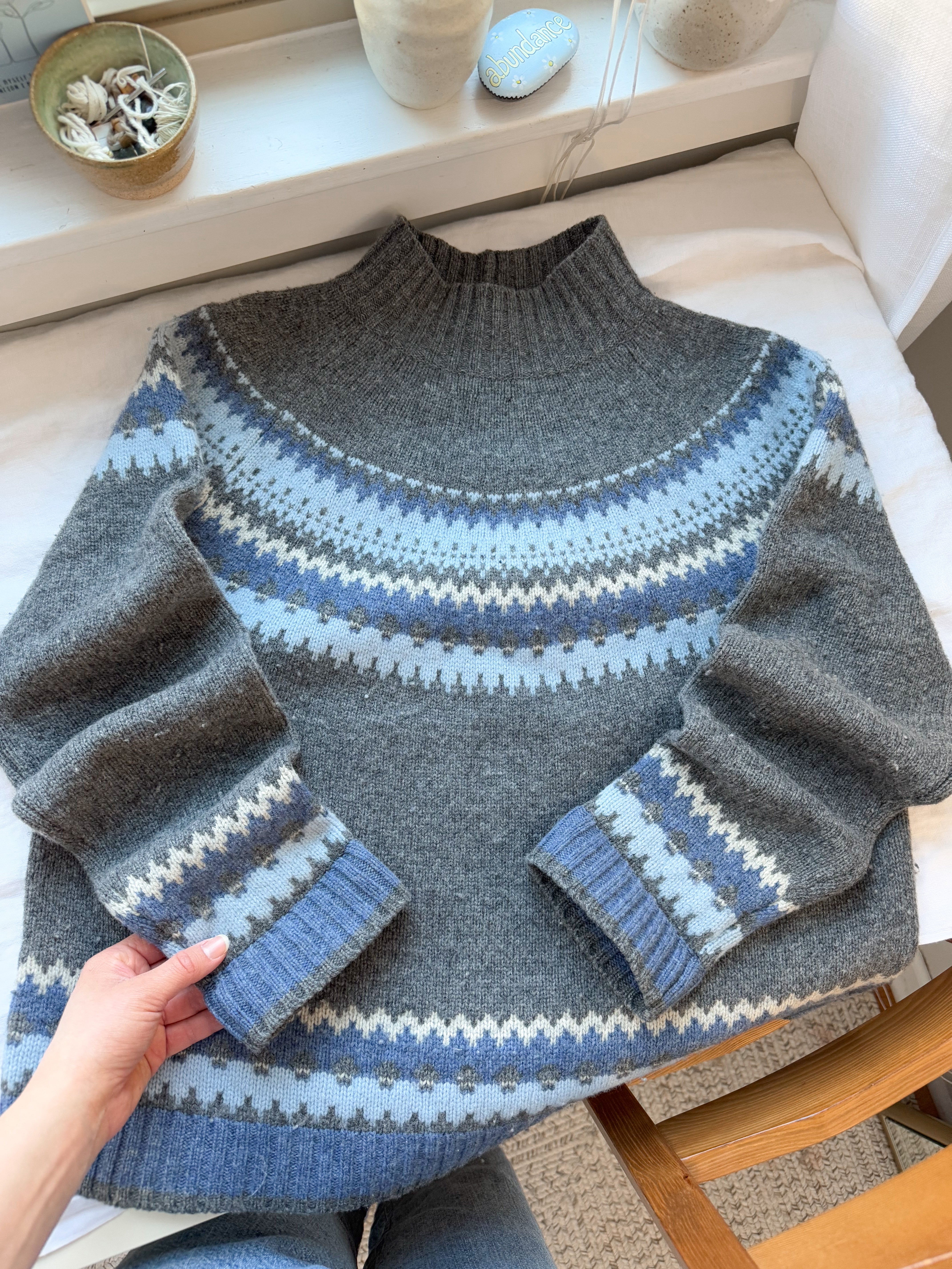 The Winter Fair Isle Mock Neck (L)