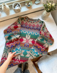 The Color Splash Fair Isle Sweater (L)