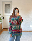 The Color Splash Fair Isle Sweater (L)