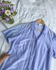 The Violet Sheer Button Up (M)