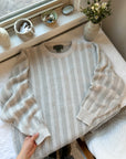 The Neutral Chevron Sweater (L)