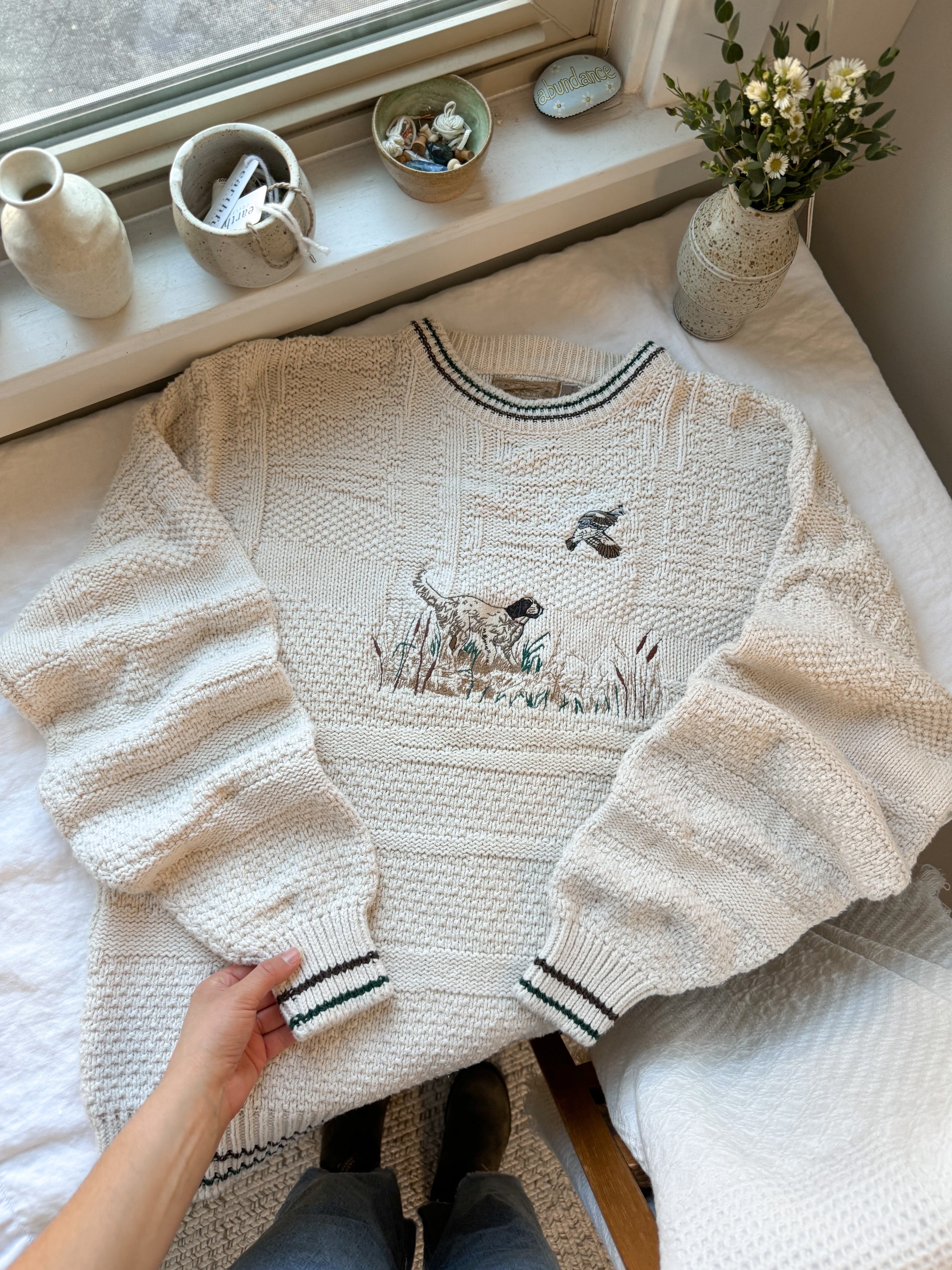 The Dog &amp; Bird Textured Sweater (L)