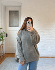 The Grey & Beige Speckled Sweater (L)