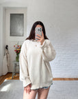 The Cream Chevron Sweater (XL)