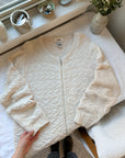 The Nordic Cream Zip Up Cardigan (L)