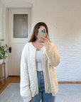 The Nordic Cream Zip Up Cardigan (L)