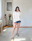 The Cream Crochet Boxy Sweater (XXL)