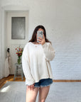 The Cream Crochet Boxy Sweater (XXL)