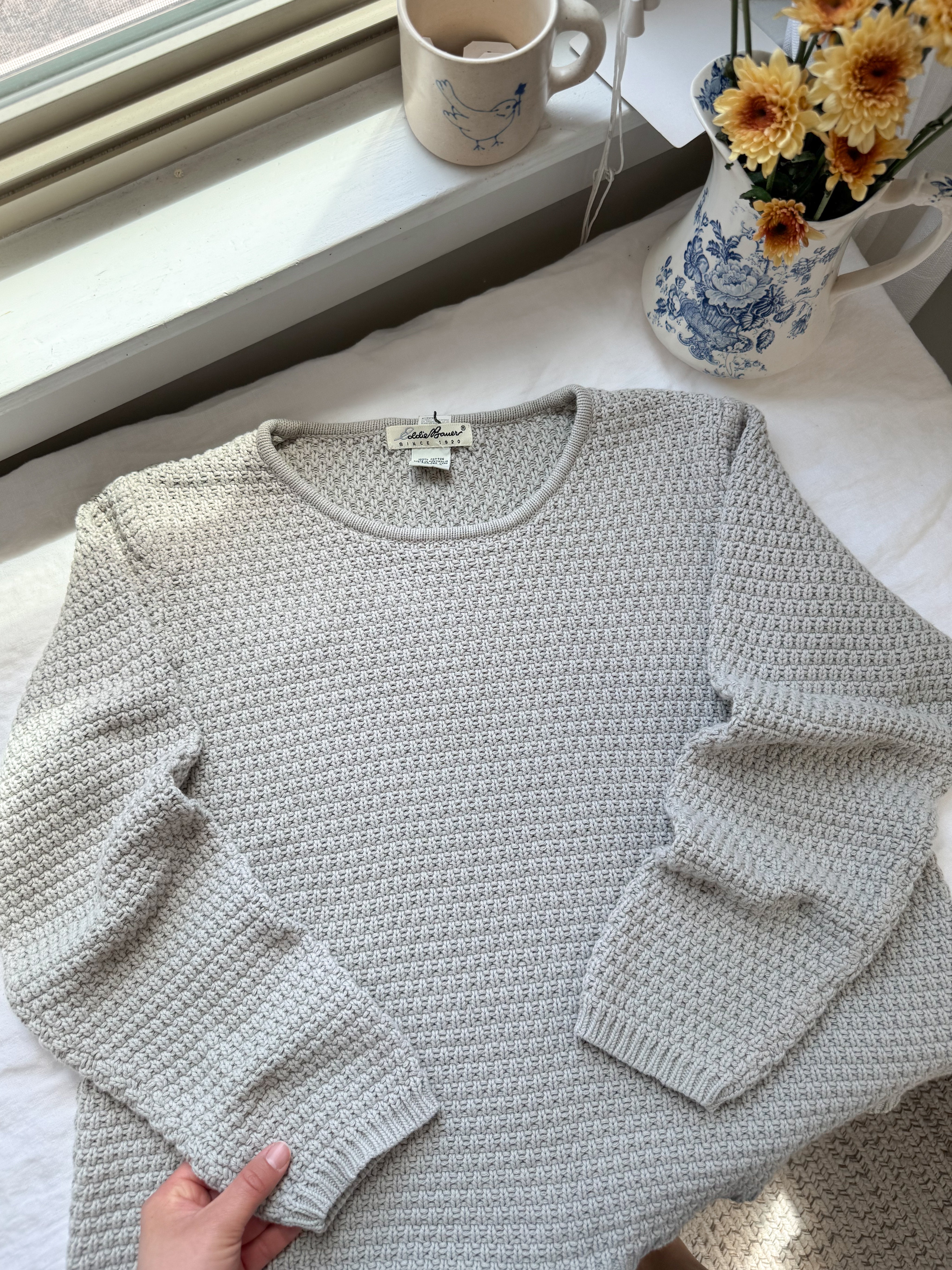 The Grey Textured Sweater (M)