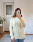 The Ivory Cable Knit Sweater (M)