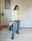 The Ivory Cable Knit Sweater (M)