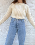 The Ivory Cable Knit Sweater (M)