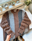 The Thick Stripe Vertical Sweater (XL)