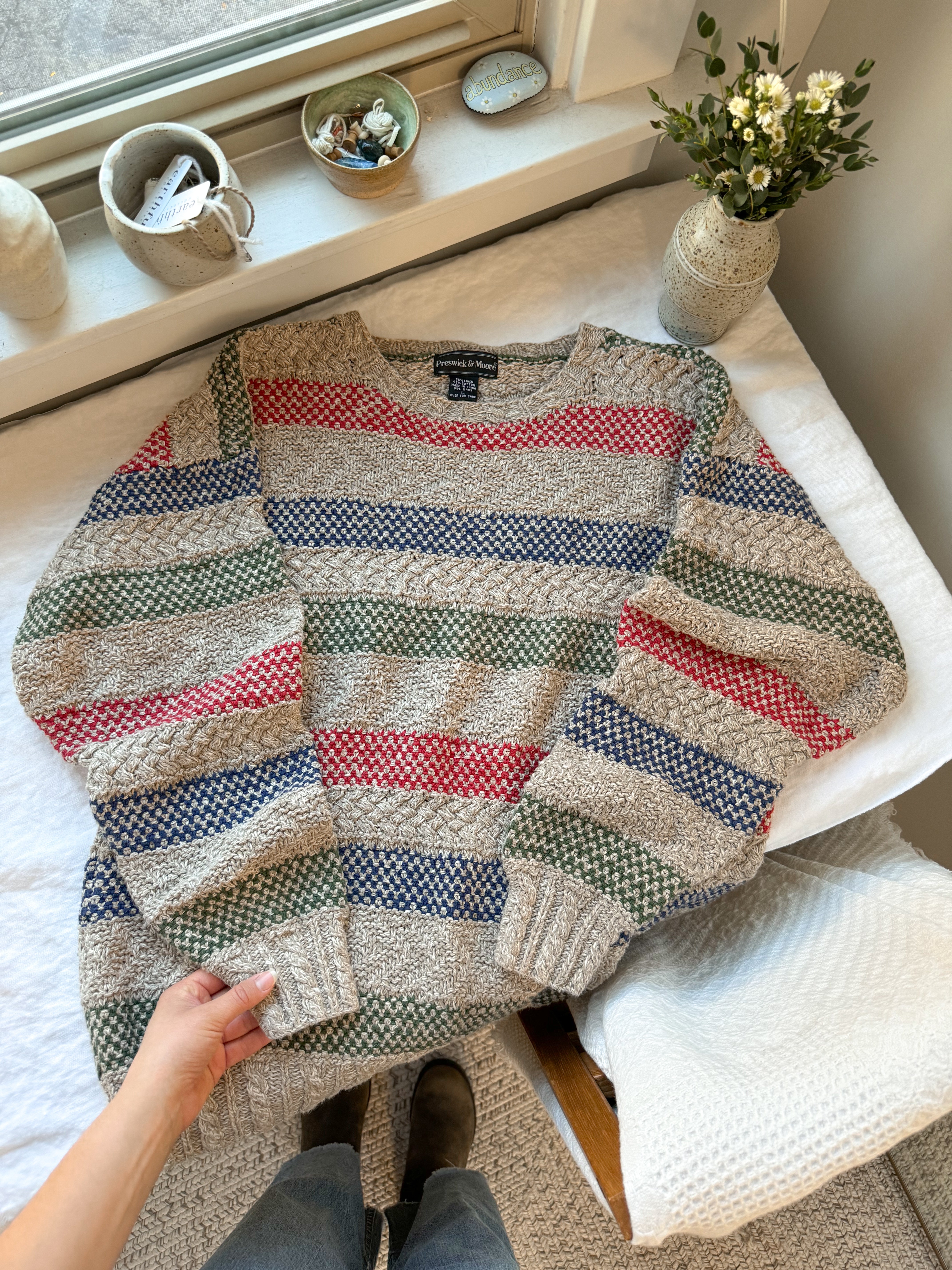 The Granola Striped Sweater (L)