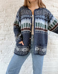 The Fair Isle Tree Cardigan (1x)