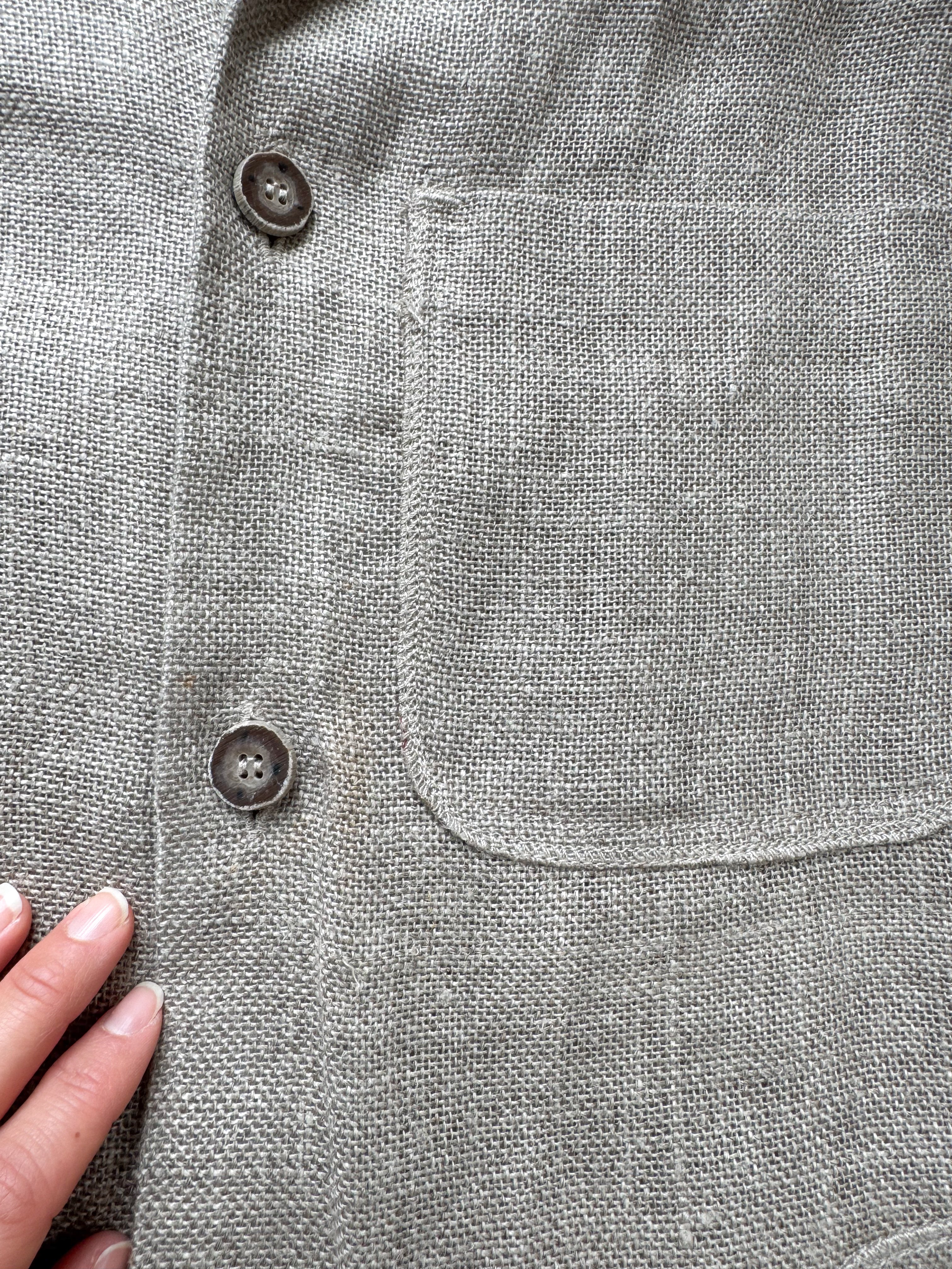 The Linen Chore Button Up (L)