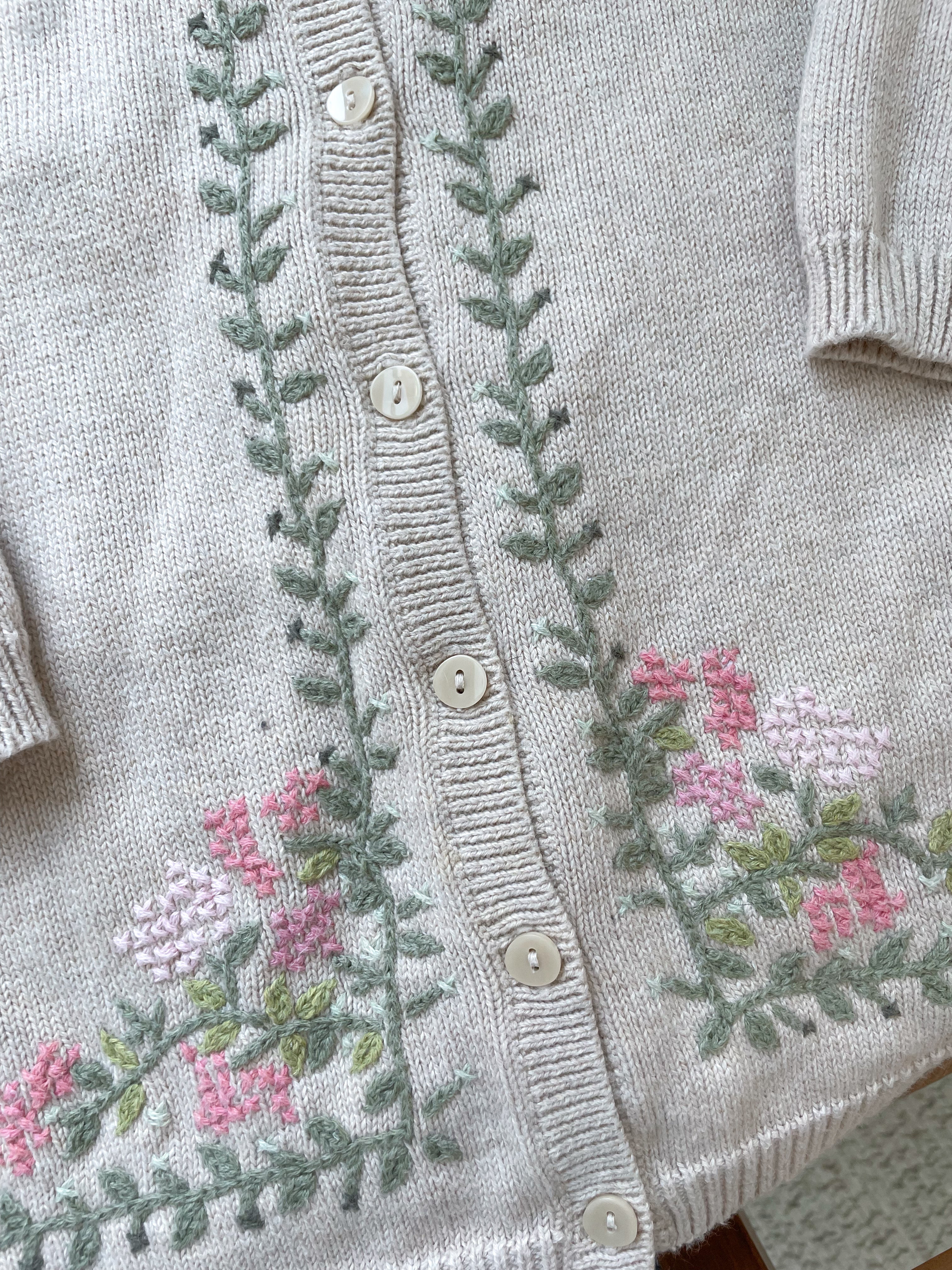 The Floral Embroidered Cardi (XL)